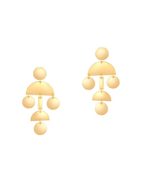 gold brass drop earring - 16964531 - Very Small Image - 1