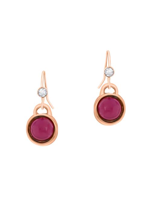 purple brass drop earring - 16964579 - Very Small Image - 1