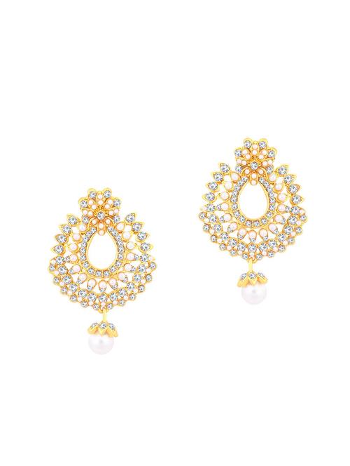 gold brass chandellier earring - 16964623 - Very Small Image - 1