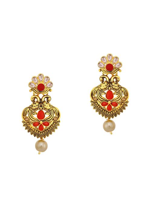 red brass chandellier earring - 16964711 - Very Small Image - 1