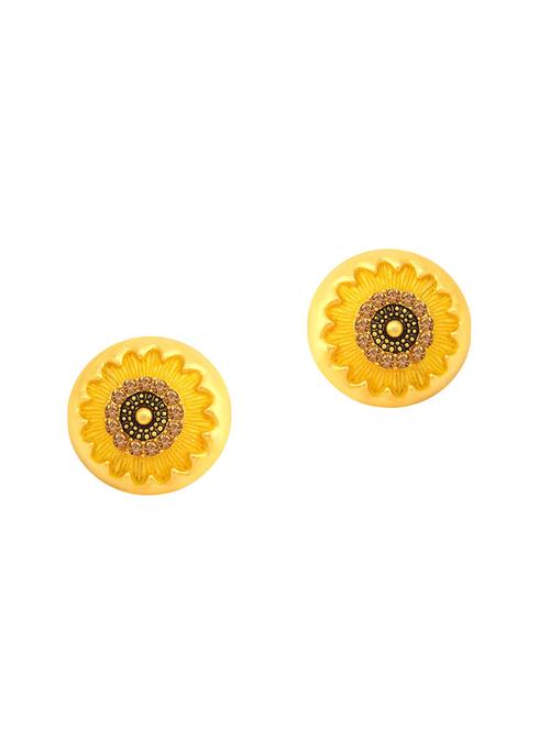 yellow brass studs earring - 16964714 - Very Small Image - 1