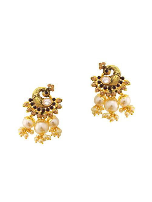 multi colored brass chandellier earring - 16964735 - Very Small Image - 1