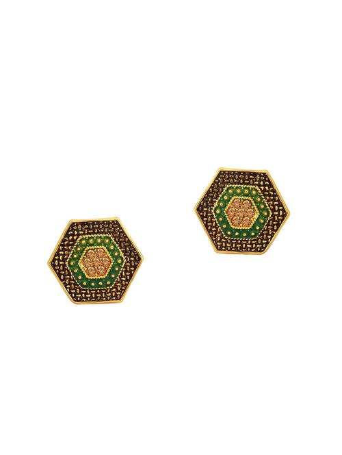multi colored brass studs earring - 16964738 - Very Small Image - 1