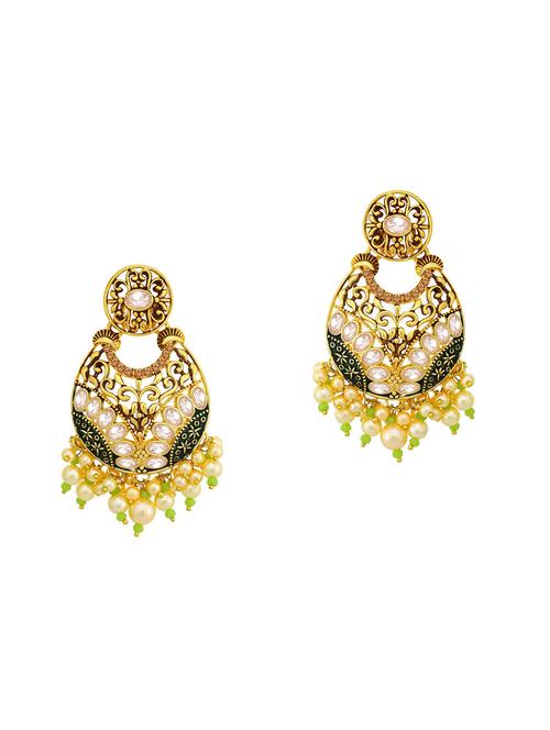 multi colored brass chandellier earring - 16964745 - Very Small Image - 1