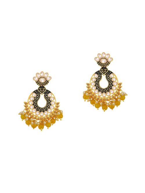multi colored brass chandellier earring - 16964750 - Very Small Image - 1