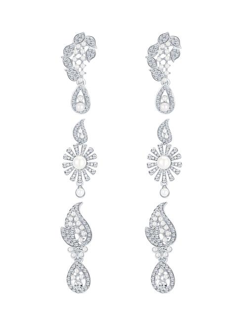 white brass chandellier earring - 16964864 - Very Small Image - 1