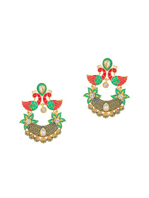 multi colored brass chandballi earring - 16964881 - Very Small Image - 1