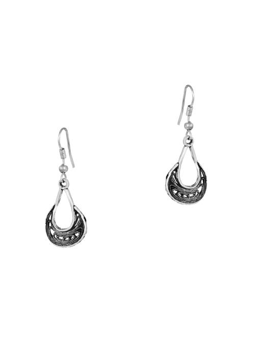 grey brass drop earring - 16964947 - Very Small Image - 1