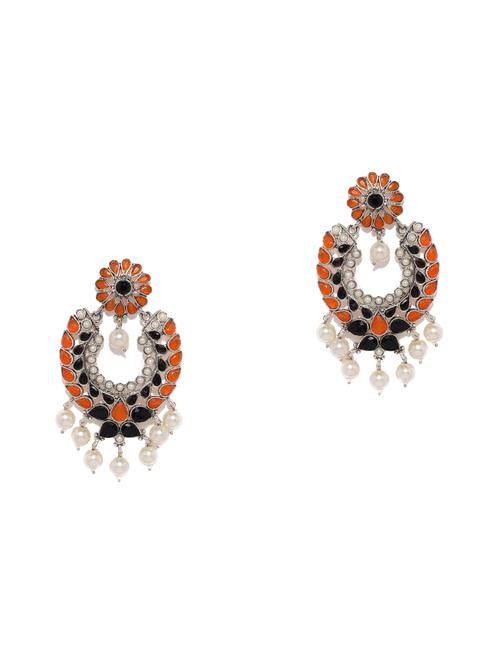 orange brass chandballi earring - 16965041 - Very Small Image - 1