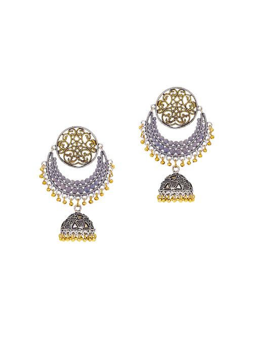silver brass chandellier earring - 16965094 - Very Small Image - 1