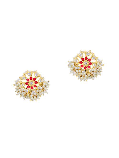 red brass studs earring - 16965099 - Very Small Image - 1