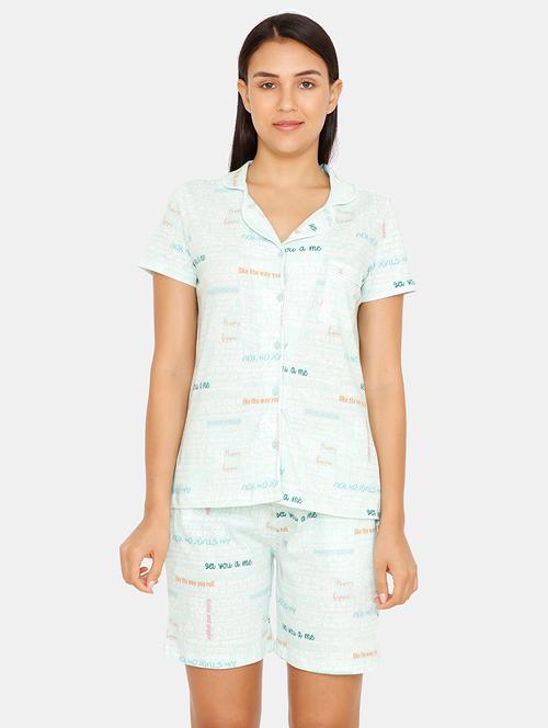 quirky print shirt with shorts set - 16965224 - Very Small Image - 1