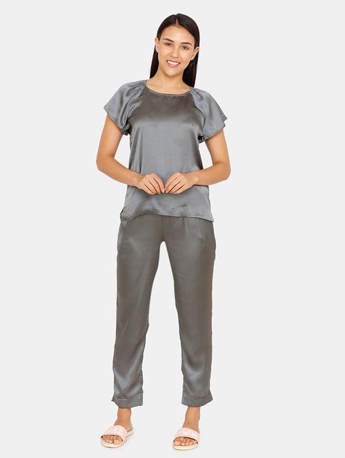 round neck tee with pajama set - 16965229 - Very Small Image - 1