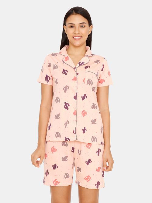 quirky print shirt with shorts set - 16965234 - Very Small Image - 1