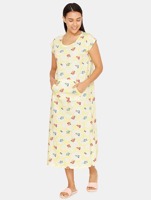 tie front v neck sleepshirt - 16965567 - Very Small Image - 1