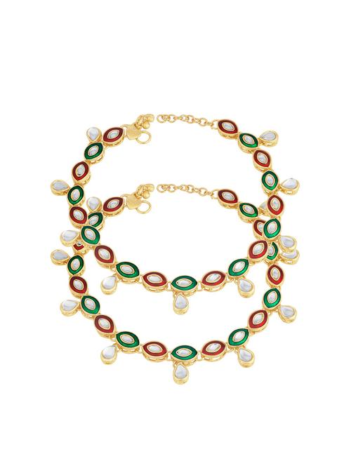 multi colored brass payal - 16965625 - Very Small Image - 1