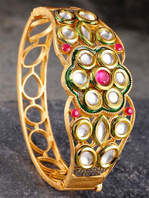pink brass bangle bracelet - 16966032 - Very Small Image - 1