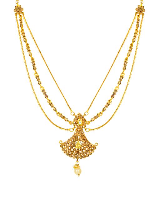 gold brass long necklace - 16966297 - Very Small Image - 1