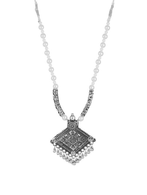grey brass long necklace - 16966309 - Very Small Image - 1