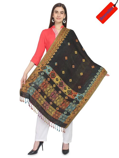 black viscose stole - 16966574 - Very Small Image - 1