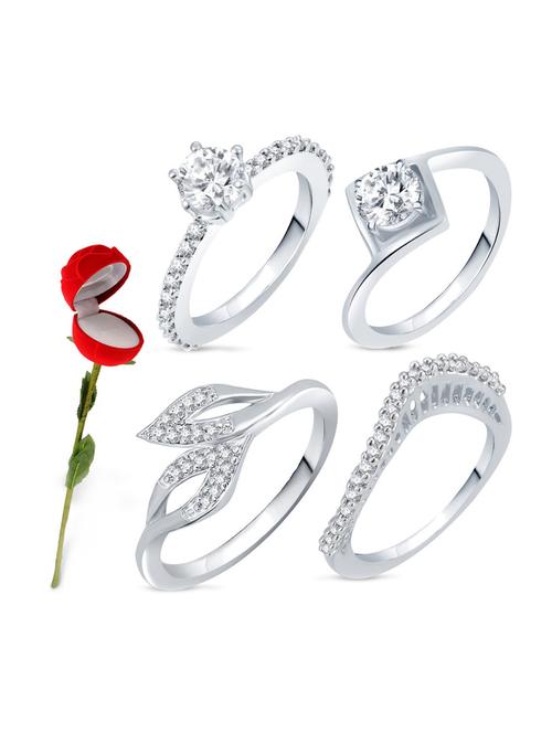 white brass combo ring - 16966710 - Very Small Image - 1
