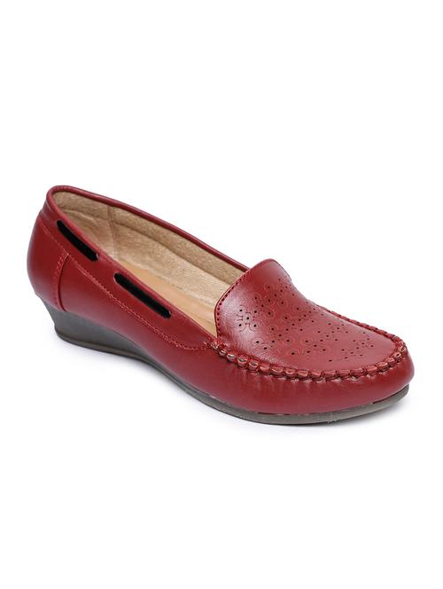 maroon slip on wedges - 16966982 - Very Small Image - 1