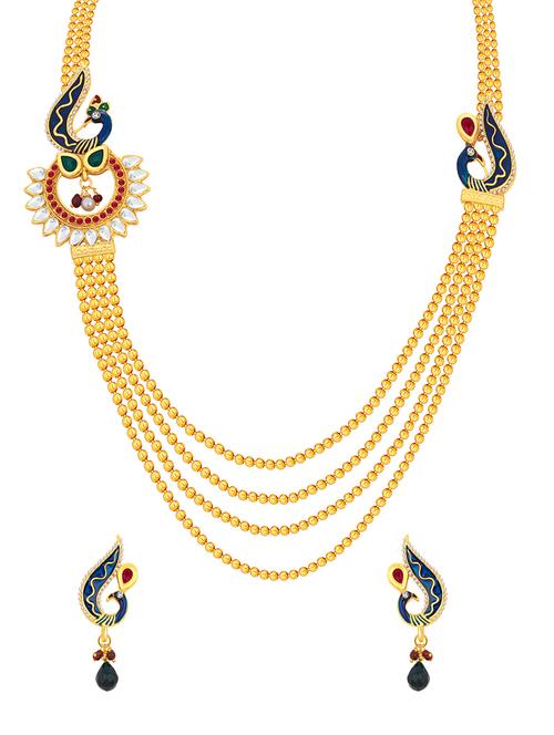 gold brass necklaces and earring - 16967165 - Very Small Image - 1