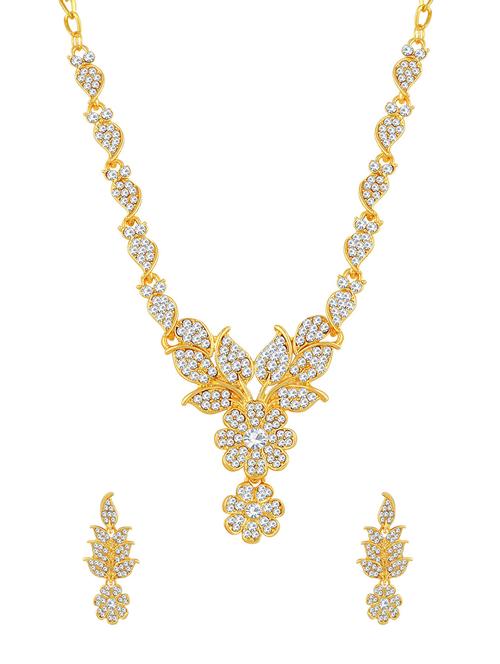 gold brass necklaces and earring - 16967330 - Very Small Image - 1