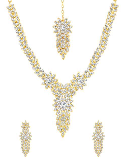 gold brass necklaces and earring - 16967332 - Very Small Image - 1