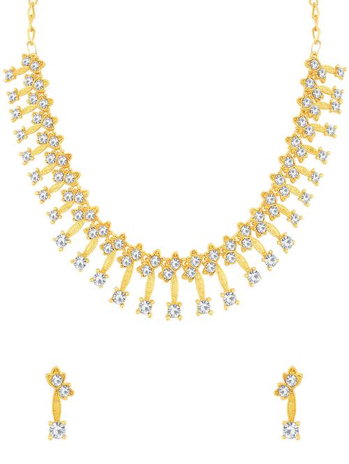 gold brass set & drop earrings - 16967403 - Very Small Image - 1