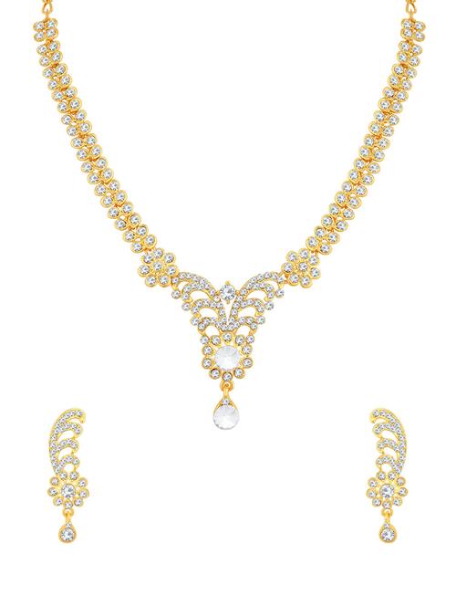 gold brass set & drop earrings - 16967417 - Very Small Image - 1