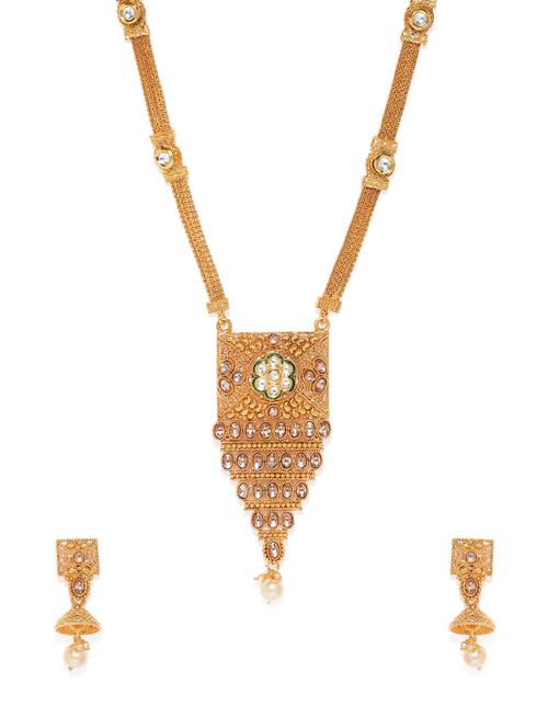 gold brass pendants & drop earrings - 16967464 - Very Small Image - 1