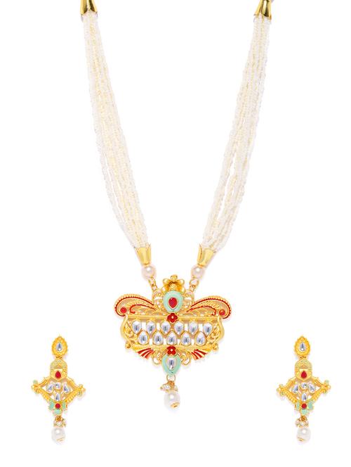 gold brass pendants and earring - 16967479 - Very Small Image - 1