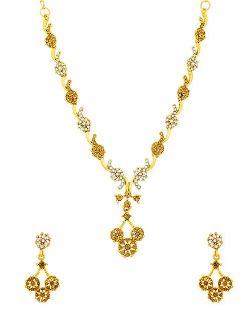 gold brass necklaces and earring - 16967520 - Very Small Image - 1