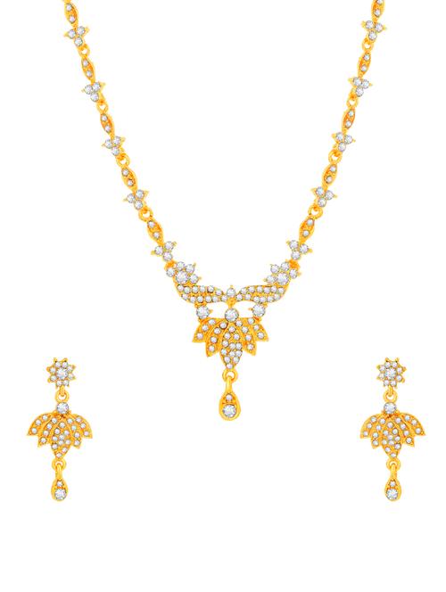 gold brass set & drop earrings - 16967552 - Very Small Image - 1