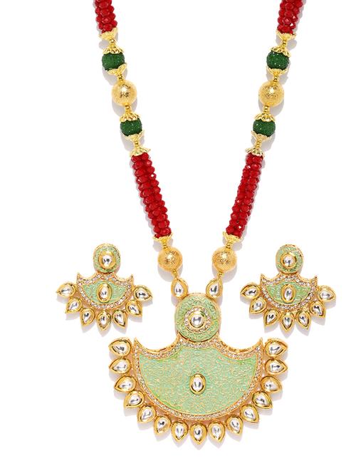 green brass pendants and earring - 16967721 - Very Small Image - 1