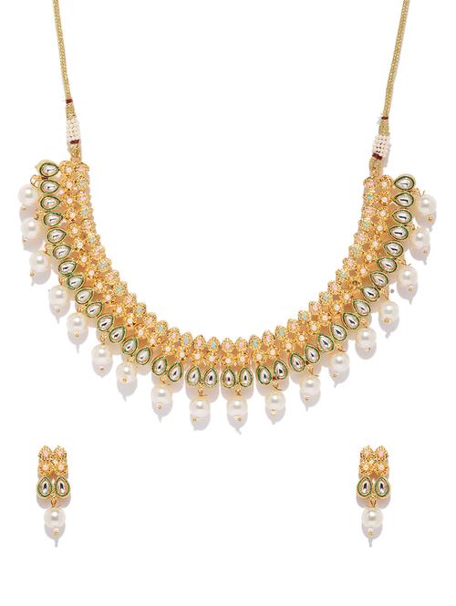 gold brass necklaces and earrings - 16967726 - Very Small Image - 1