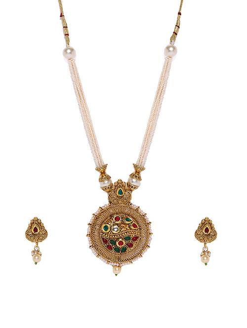 red brass pendants and earring - 16967779 - Very Small Image - 1