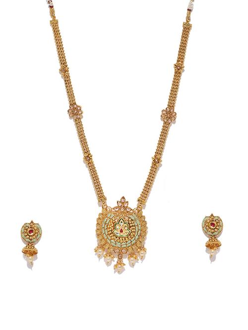 red brass pendants and earring - 16967791 - Very Small Image - 1