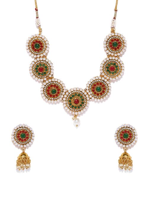 red brass necklaces and earring - 16967808 - Very Small Image - 1