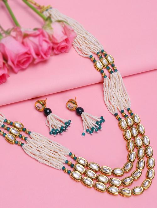 green brass necklaces and earring - 16967876 - Very Small Image - 1