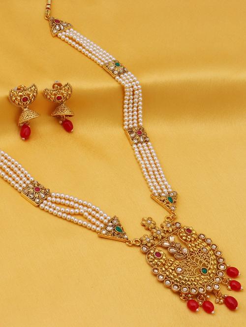 red brass necklaces and earring - 16967896 - Very Small Image - 1