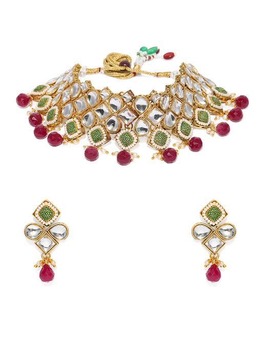 purple brass necklaces and earring - 16967967 - Very Small Image - 1