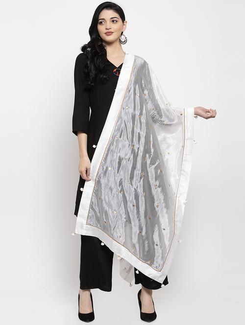 solid gota work dupatta - 16968195 - Very Small Image - 1