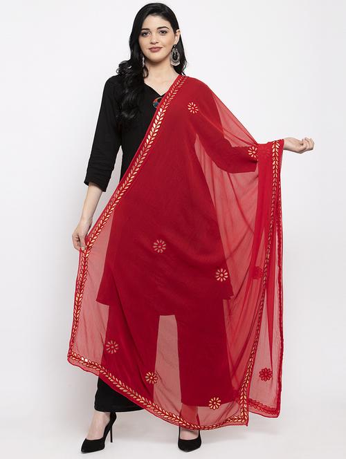 solid embroidered dupatta - 16968206 - Very Small Image - 1