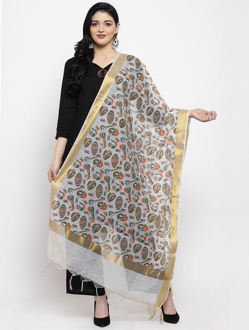 conversational printed dupatta - 16968218 - Very Small Image - 1