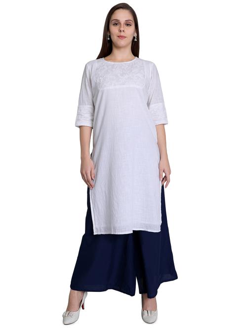 chikankari straight kurta - 16969196 - Very Small Image - 1