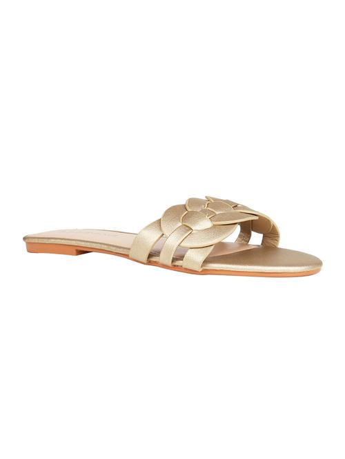gold slip on sandals - 16970218 - Very Small Image - 1