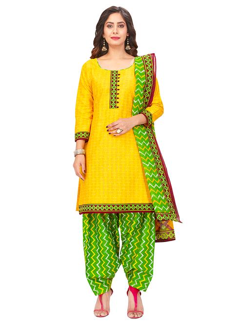 printed unstitched salwar suit - 16971391 - Very Small Image - 1