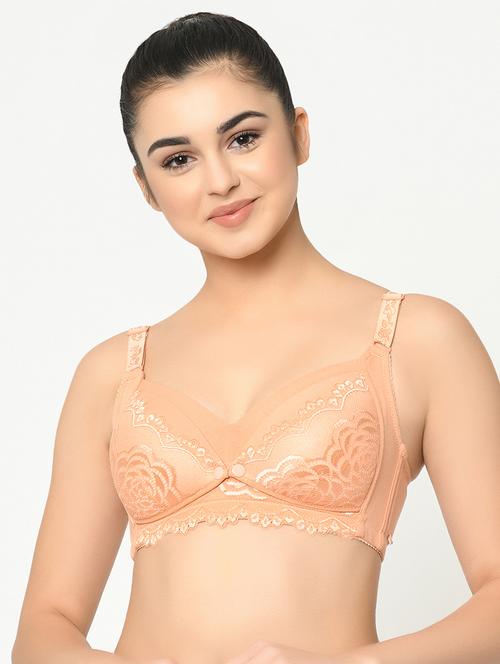 orange lace maternitynursing bra - 16971688 - Very Small Image - 1